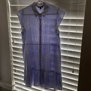 Lavender Button Down Collared Dress